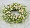 24 Inches Artificial Daisy Flower Wreath with Eucalyptus Leave Silk Flower White Berries Spring Summer Wreath for Front Door Wall Decor